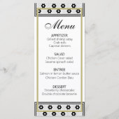 Franse Bistro Zwart Wit Goud Menu (Voorkant)