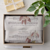 Franse  blad Music Wren Birds Decoupage Tissuepapier (Geschenk)