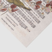 Franse  blad Music Wren Birds Decoupage Tissuepapier (Detail)