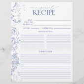 Franse Blauw & Wit Douche Recepten Binder Pagina (Achterkant)
