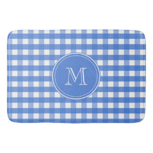 Franse blauw-witte gingham controles badmat