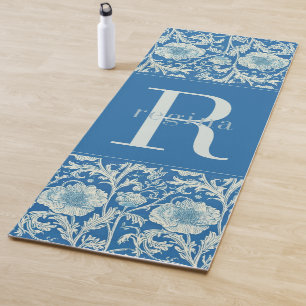  Franse Blauwe Bloem William Morris Monogram Yogamat