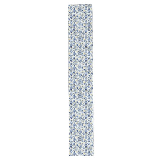 Franse Blauwe & Citroen Provinciale pracht Lange Tafelloper (Voorkant)