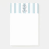 Franse blauwe luifel strepen met Business Monogram Post-it® Notes (Voorkant)