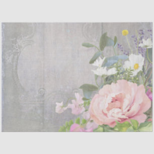 Franse Bloedmarkt elegante  roze kunst Tissuepapier