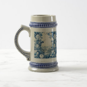 Franse bloem toile blauw bierpul
