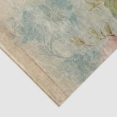 Franse Bloemblauw Roze  Ephemera Decoupage Tissuepapier (Detail)