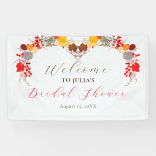 Franse Bloemen Zoete Bes Druiven Bruidsdouche Spandoek