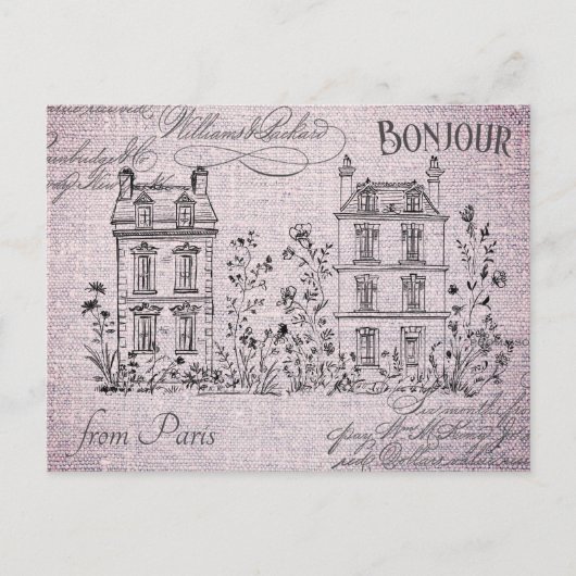 Franse bloemenarchitectuur in Parijs Briefkaart (Voorkant)