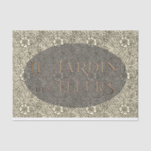 Franse bloementuin Ovaal William Morris Patroon Tissuepapier