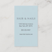 Franse Blue Awning Stripes Salon Visitekaartje (Achterkant)