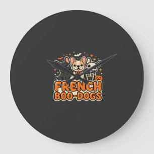 Franse Boo Honden Halloween Franse Bulldog Ontwerp Grote Klok