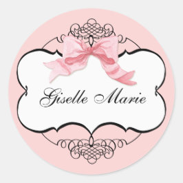 Franse boog n Stippen, meisje Baby shower Sticker 