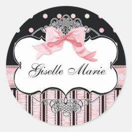 Franse boog n Stippen, meisje Baby shower Sticker 