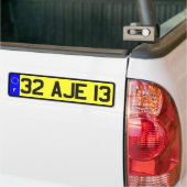 Franse Bord - Gele Bumpersticker (Op Truck)