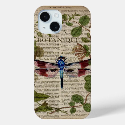 franse botanische overblijfselen moderne  libellen Case-Mate iPhone case (Achterkant)
