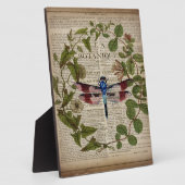 franse botanische overblijfselen moderne  libellen fotoplaat (Zijkant)