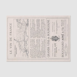  Franse Bourgogne Wijn en kaart ontkoppeling Tissuepapier