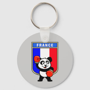 Franse Boxing Panda Sleutelhanger