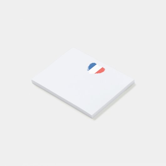 Franse briefjes voor hartpost post-it® notes (Schuin)