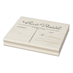 Franse Briefkaart Carte Postale Blank Sjabloon Rub Rubberstempel