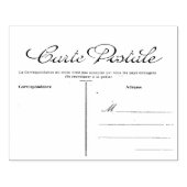 Franse Briefkaart Carte Postale Blank Sjabloon Rub Rubberstempel (Afrduk)