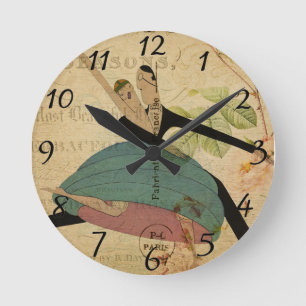 Franse Briefkaart Clock Ronde Klok