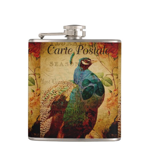 Franse Briefkaart Flask Heupfles (Voorkant)