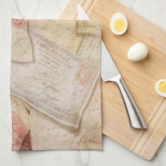 Franse brieven en briefkaarten Theedoek (Quarter Fold)