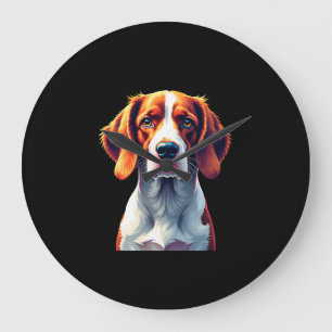 Franse Brittany Spaniel Moeder Vader Hondengezicht Grote Klok