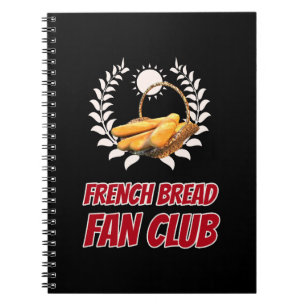 Franse Brood Fanclub Grappige Foodie Humor Notitieboek