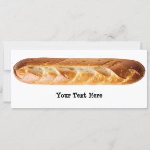 Franse broodstok brood Baguette gepersonaliseerd Kaart