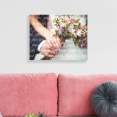 Franse bruiloft geloften overlay op uw bruiloft fo canvas afdruk (Insitu (Woonkamer))