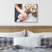 Franse bruiloft geloften overlay op uw bruiloft fo canvas afdruk (Insitu (Slaapkamer))