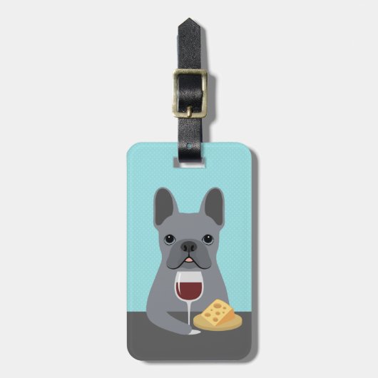 Franse Buldog Bagage Labels (Voorkant verticaal)