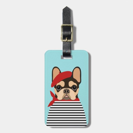 Franse Buldog Bagage Labels (Voorkant verticaal)