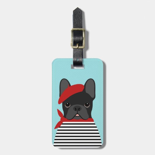 Franse Buldog Bagage Labels (Voorkant verticaal)