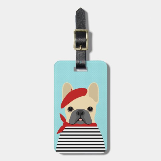 Franse Buldog Bagage Labels (Voorkant verticaal)