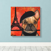 FRANSE BULDOG CANVAS AFDRUK (Insitu (Houten vloer))