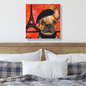 FRANSE BULDOG CANVAS AFDRUK (Insitu (Slaapkamer))