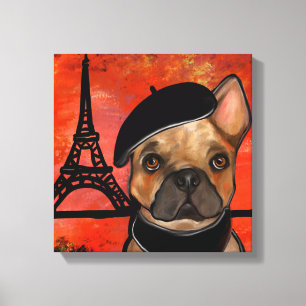 FRANSE BULDOG CANVAS AFDRUK