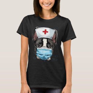 Franse buldog er verpleegster rn lpn verpleegster  t-shirt