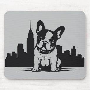 Franse buldog hond huisdier dier wereld harige vri muismat