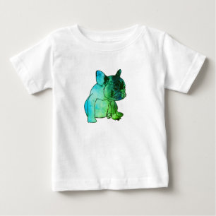 Franse buldog hond puppy Waterverf kunst Baby Shir
