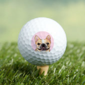 Franse buldog | Huisdier Hond Foto Modern Custom Golfballen (Insitu Shirt)