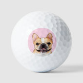 Franse buldog | Huisdier Hond Foto Modern Custom Golfballen (Voorkant)