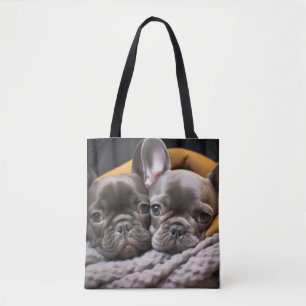 Franse buldog huisdier schoonheid warme knuffel vr draagtas