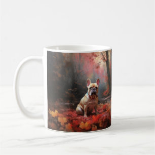 Franse buldog in herfst laat Herfst inspireren Koffiemok