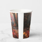 Franse buldog in herfst laat Herfst inspireren Papieren Bekers (Links)