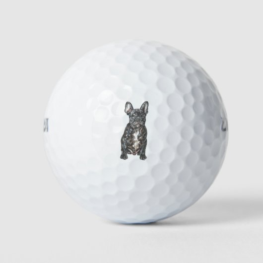 franse buldog-kleur golfballen (Voorkant)